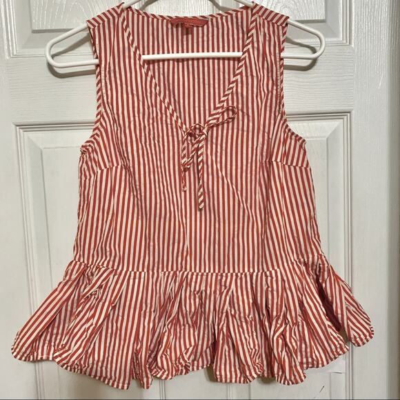 ModCloth Optimistic Essence striped peplum top - Picture 2 of 11